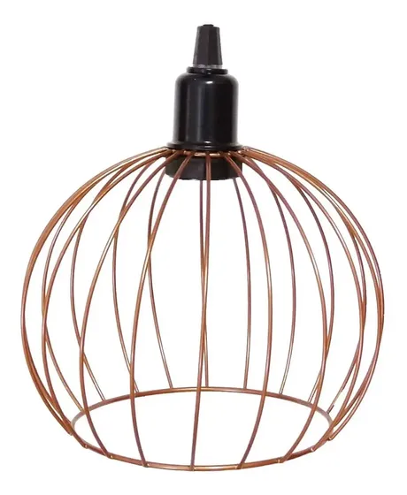 Pendente Globo Aramado Cobre Cabo 2 Mts