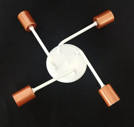 Lustre Teto 4 Lâmpadas Plafon Aranha Sputnik Várias Cores