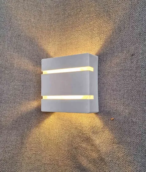 Arandela Slim Branco + Lâmpada Led Externa Foco Moderna