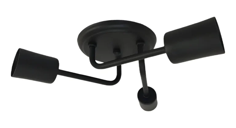 Lustre De Teto 3 Lâmpadas – Plafon Aranha Sputnik Copo Estrutura Preto/total