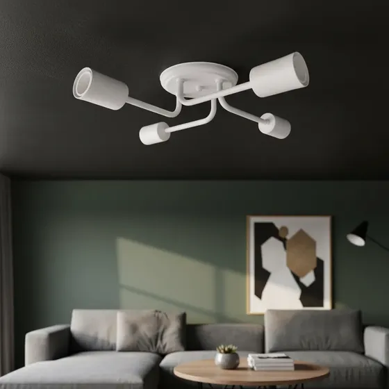 Lustre De Teto 4 Lâmpadas- Plafon Aranha Sputnik -luminárias