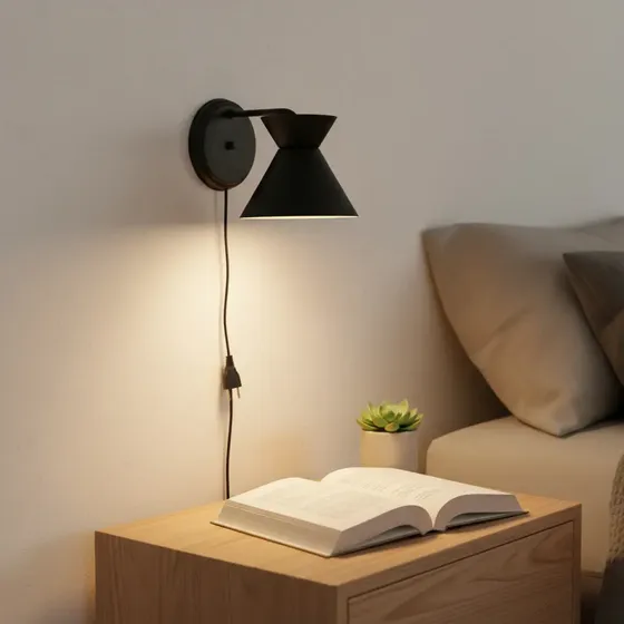 Kit Luminária Abajur De Parede Cabeceira Luxo + Lâmpada G80