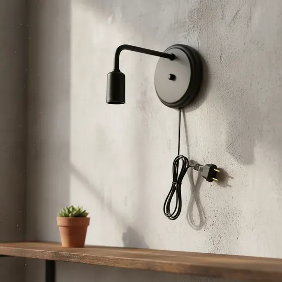 Lustre Arandela Industrial – Abajur De Parede Retrô Clean
