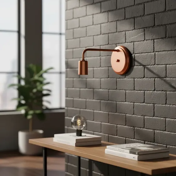 Lustre Industrial Clean Arandela Retro Cobre