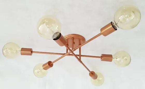 Lustre Teto Moderno – Plafon Sputnik Aranha Para 6 Lâmpadas