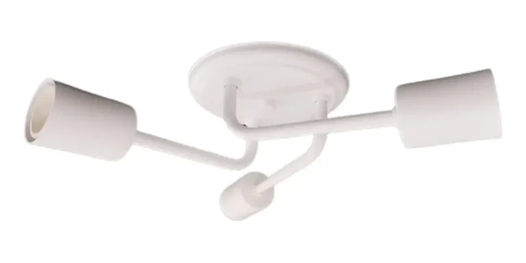 Lustre De Teto 3 Lâmpadas – Plafon Aranha Sputnik Copo Estrutura Branco